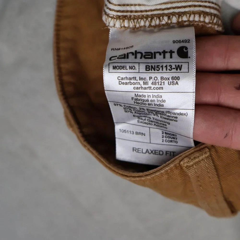 Carhartt Pants Womens 2 Short Brown Essential Ashland Relaxed Fit Workwear 29x30